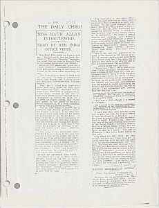 Maud Allan India Tour Controversy 1913 / Controverse autour de la tournée de Maud Allan Inde en 1913