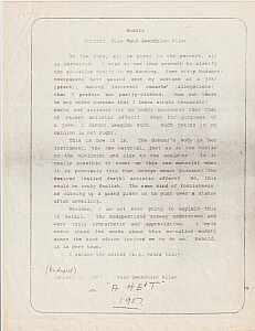 Maud Allan's Writing / Des écrits de Maud Allan