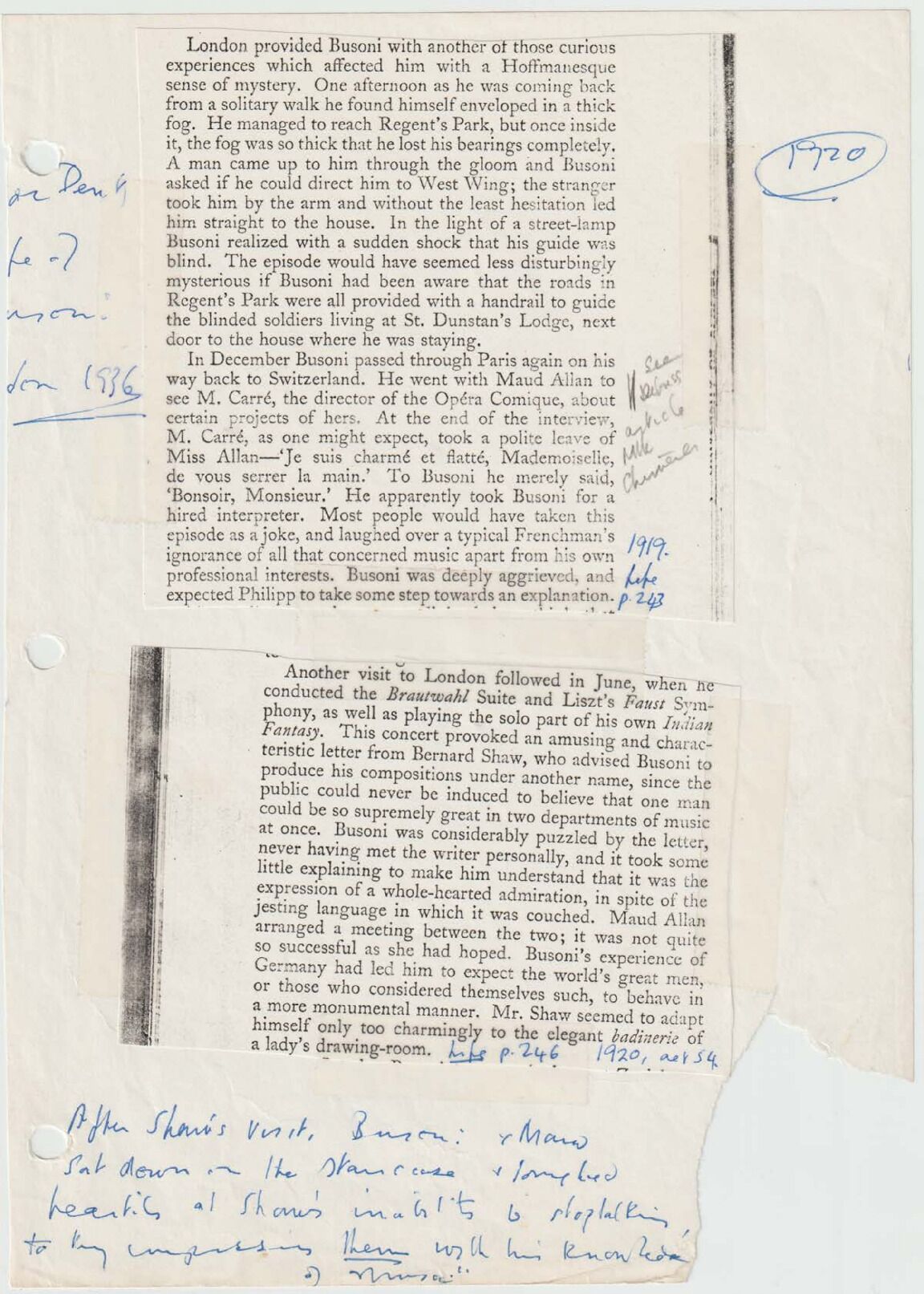 Maud Allan's Music Training / Formation musicale de Maud Allan