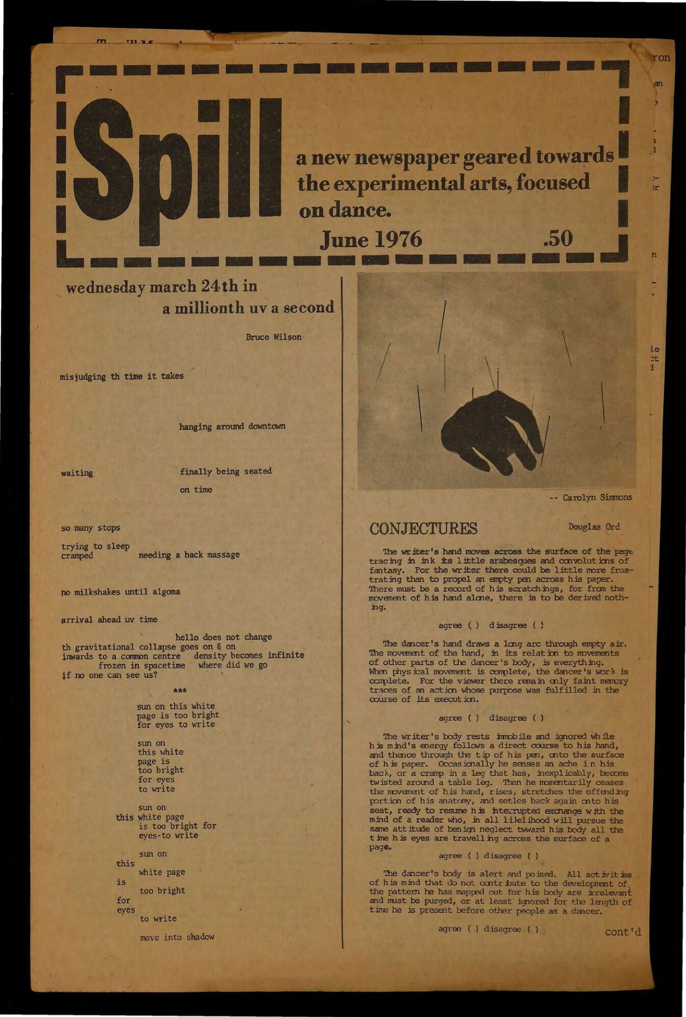 Spill no. 0 - June 1976 / non. 0 - juin 1976