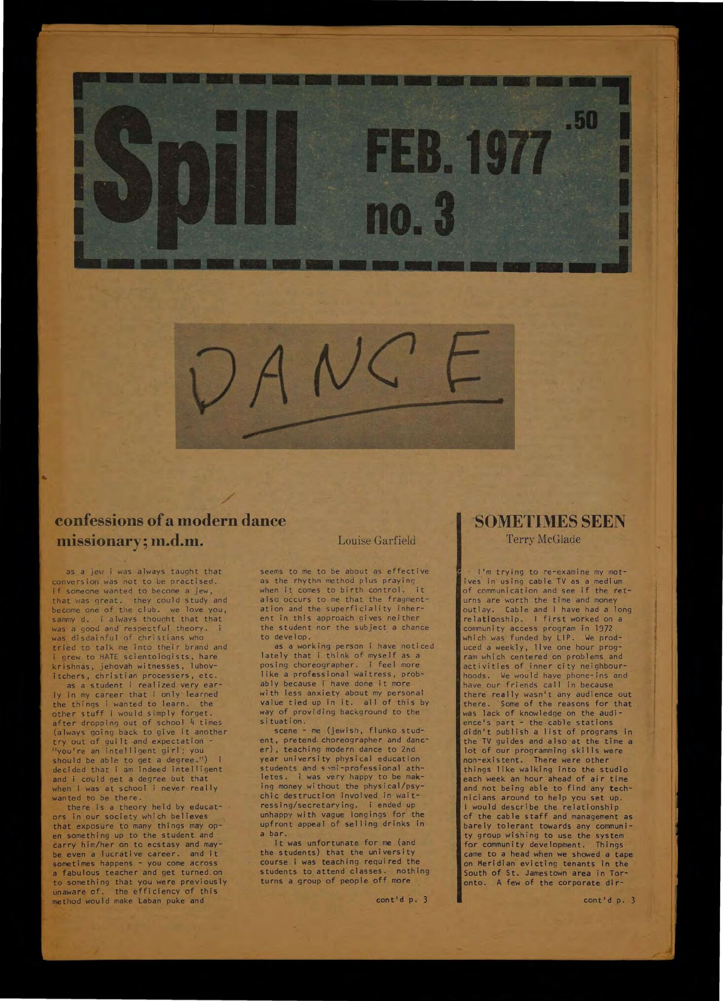 Spill no. 3 - February 1977 / non. 3 - février 1976