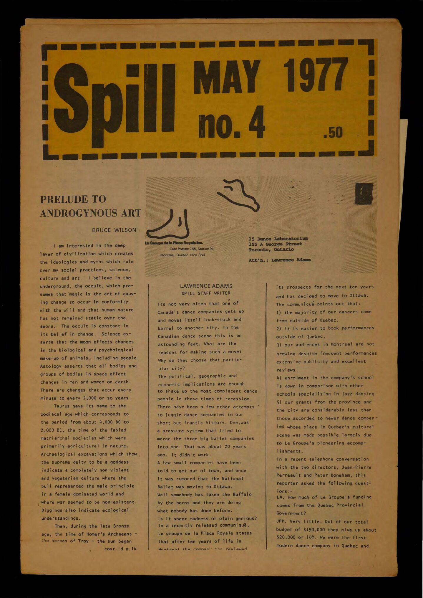 Spill no. 4 - May 1977 / non. 4 - mai 1977